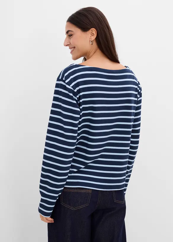 Langarmshirt aus reiner Bio-Baumwolle, (2er Pack), bonprix