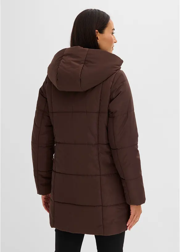 Steppjacke mit Fellimitat Besatz, bonprix