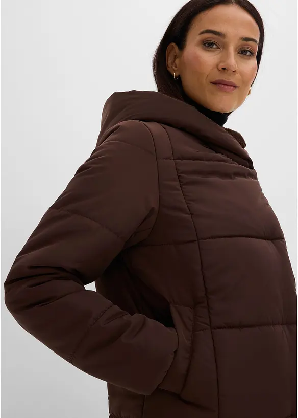 Steppjacke mit Fellimitat Besatz, bonprix
