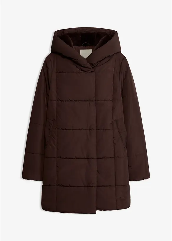 Steppjacke mit Fellimitat Besatz, bonprix
