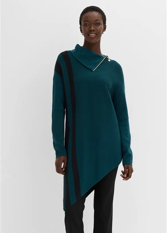 Pull long &agrave; base asym&eacute;trique, bonprix