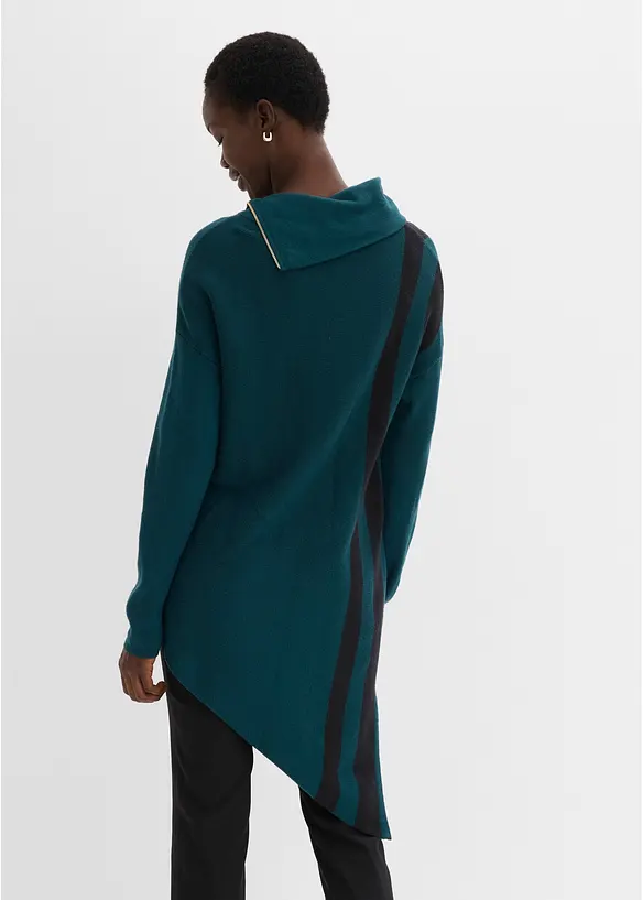 Pull long &agrave; base asym&eacute;trique, bonprix