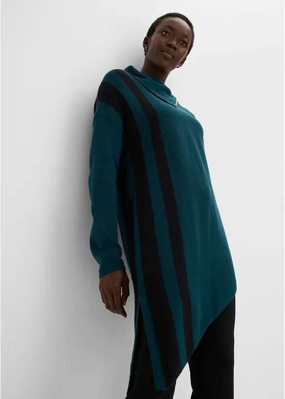 Pull long &agrave; base asym&eacute;trique, bonprix