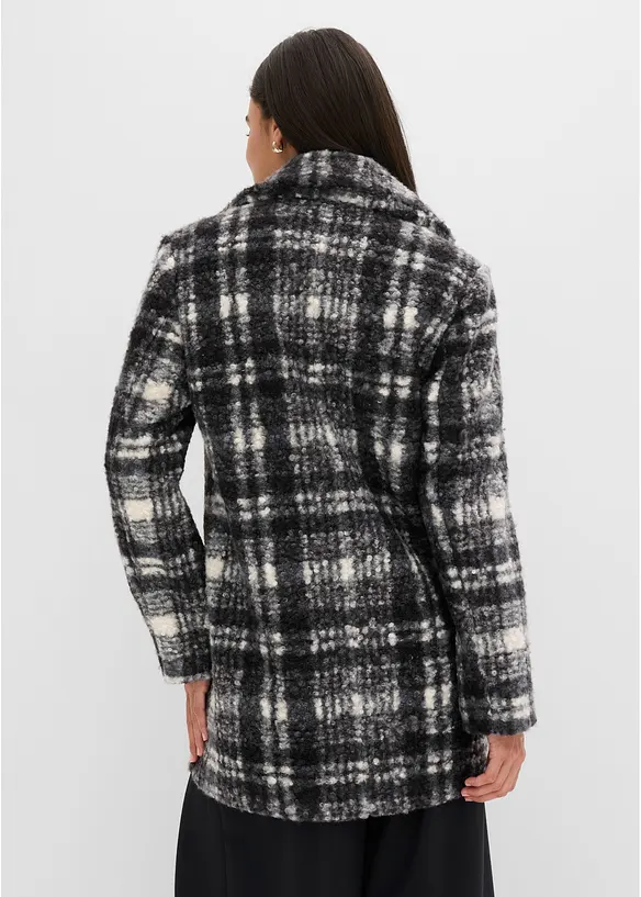 Manteau court &agrave; carreaux, bonprix