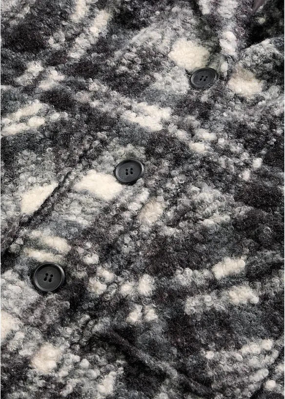 Manteau court &agrave; carreaux, bonprix