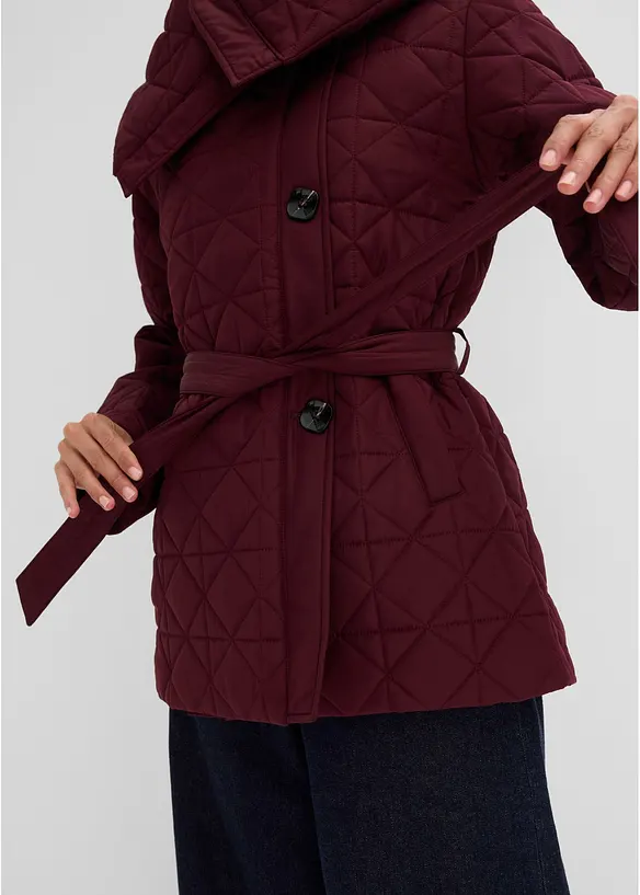 Veste matelass&eacute;e avec ceinture &agrave; nouer, d&eacute;perlante, bonprix
