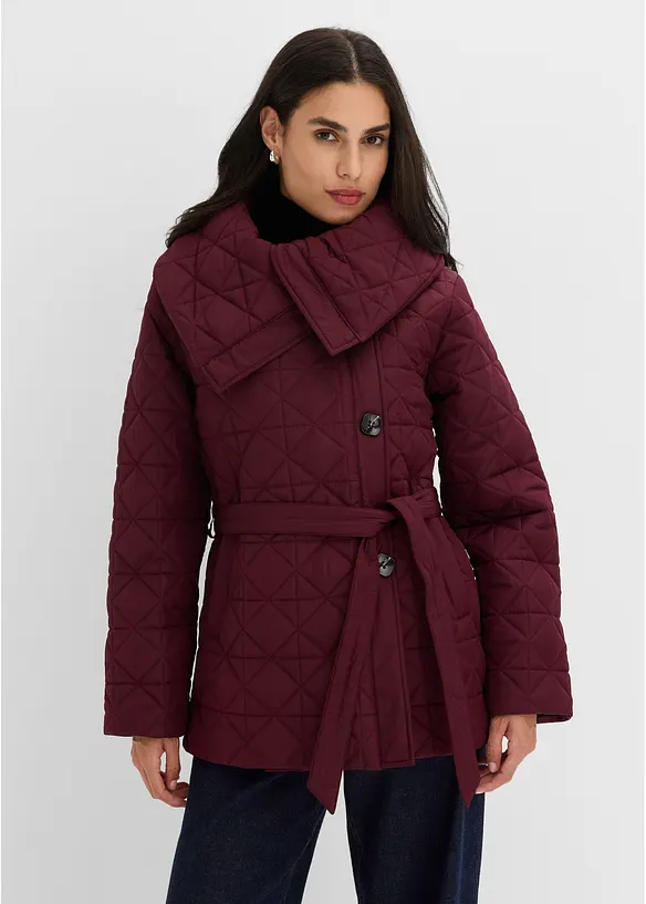 Veste matelass&eacute;e avec ceinture &agrave; nouer, d&eacute;perlante, bonprix