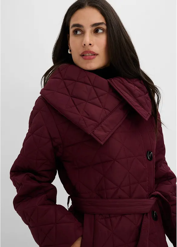 Veste matelass&eacute;e avec ceinture &agrave; nouer, d&eacute;perlante, bonprix