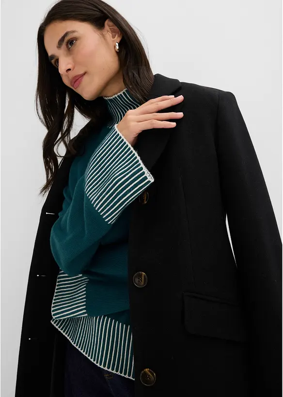 Pull doux &agrave; col montant, bonprix