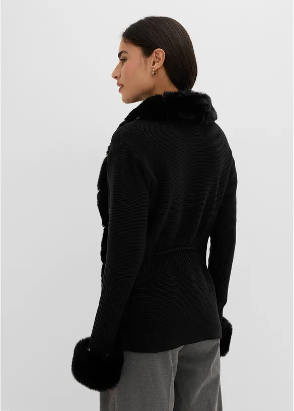 Gilet en maille &agrave; bordure amovible, bonprix