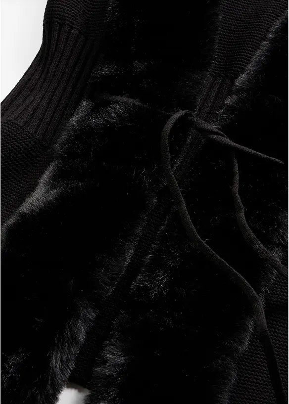 Gilet en maille &agrave; bordure amovible, bonprix