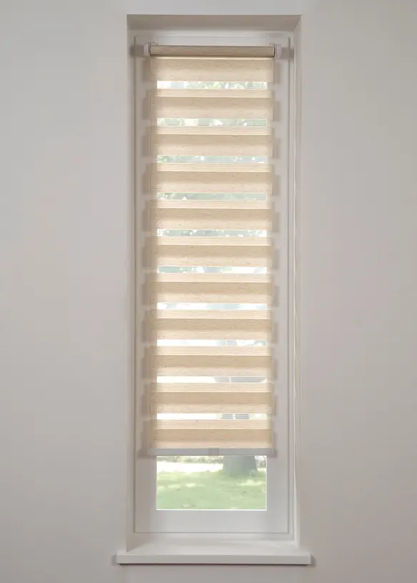 Store double sans cha&icirc;nette effet lin, bonprix