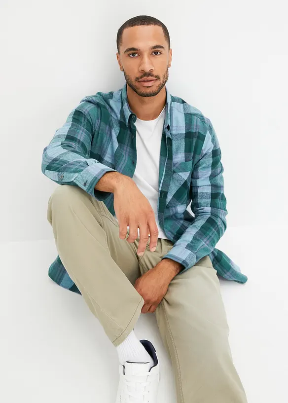 Chemise en flanelle 100% coton, bonprix