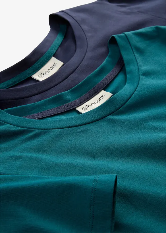 Jerseykleid aus Baumwolle mit Stretch (2er Pack), bonprix