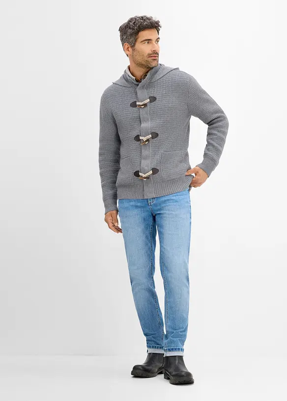 Gilet en grosse maille &agrave; capuche, bonprix