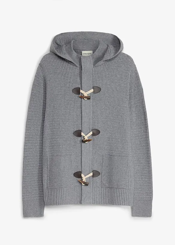 Gilet en grosse maille &agrave; capuche, bonprix