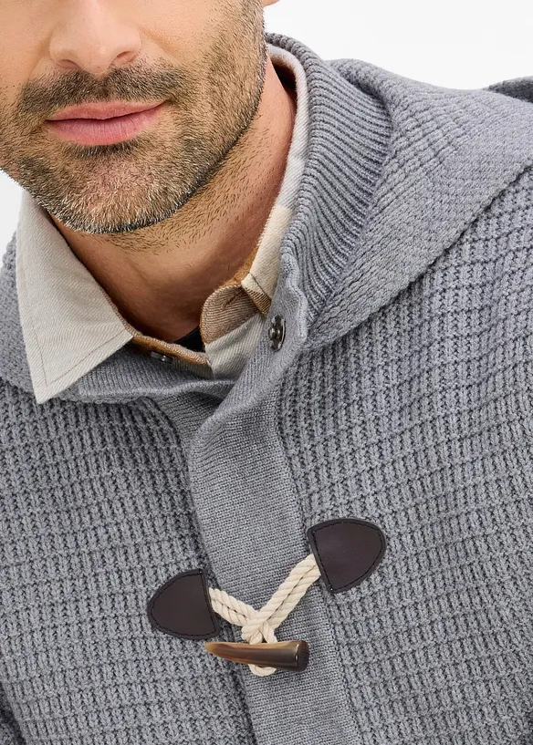 Gilet en grosse maille &agrave; capuche, bonprix