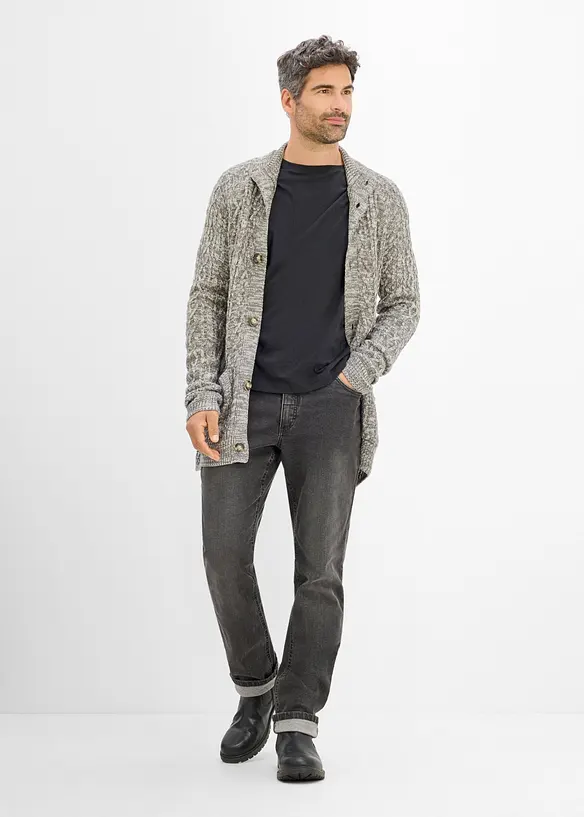 Gilet en grosse maille &agrave; col montant, bonprix