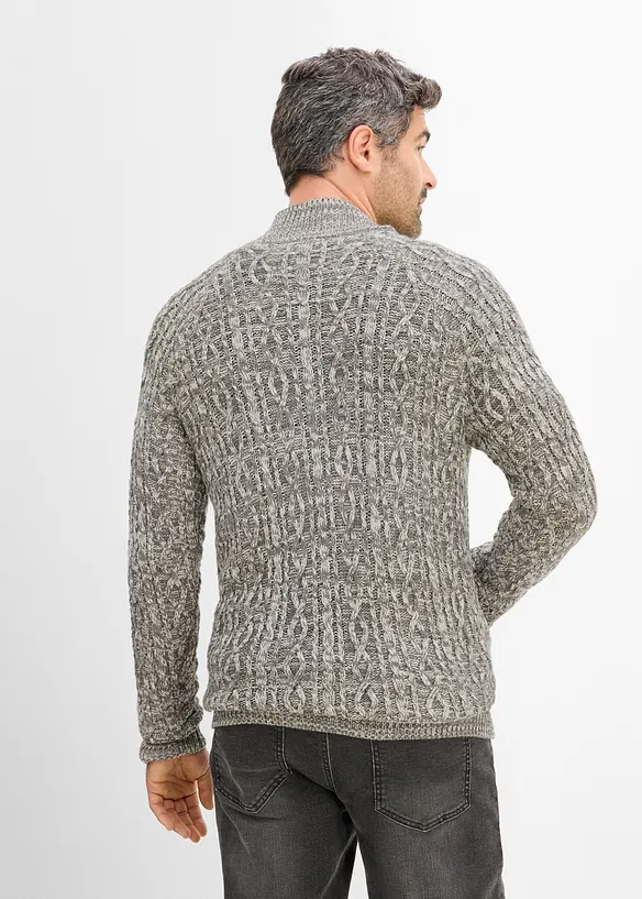Gilet en grosse maille &agrave; col montant, bonprix