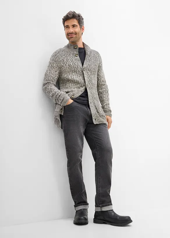 Gilet en grosse maille &agrave; col montant, bonprix