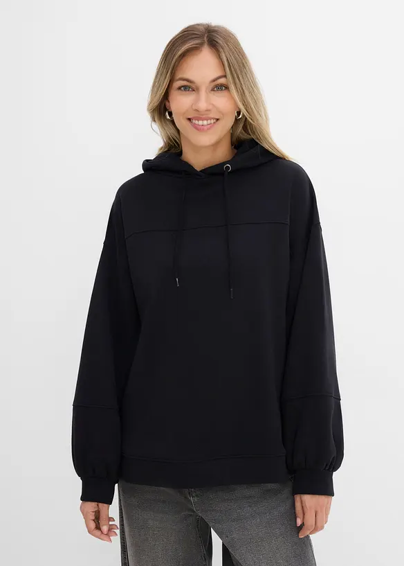 Sweat &agrave; capuche oversize en mati&egrave;re douce, bonprix