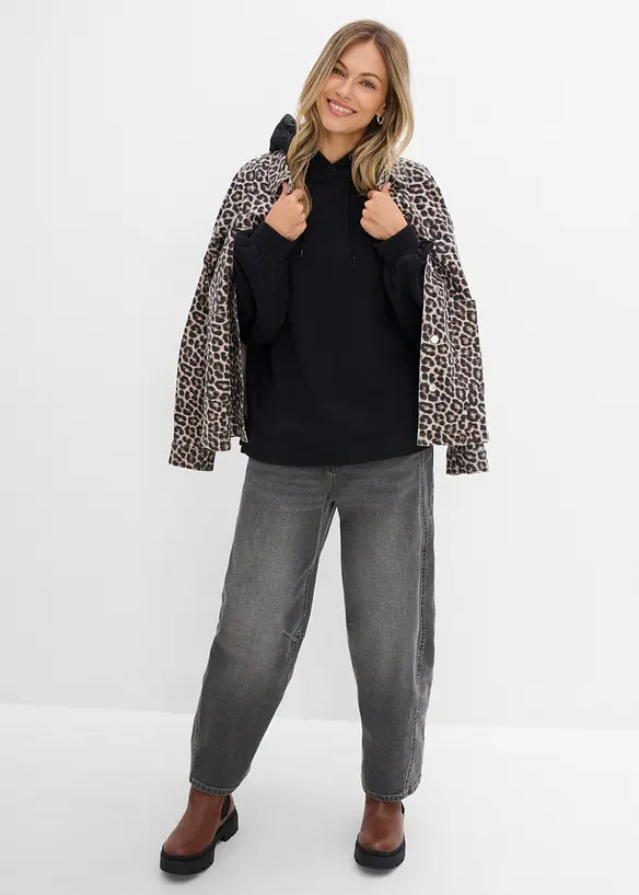 Sweat &agrave; capuche oversize en mati&egrave;re douce, bonprix