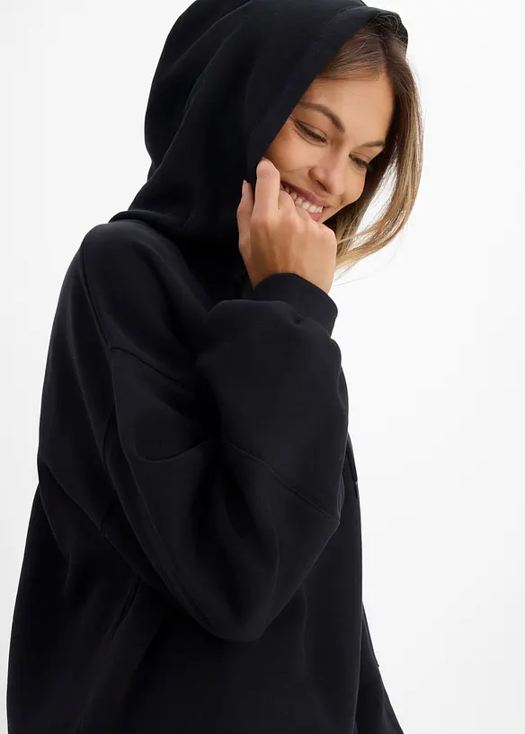 Sweat &agrave; capuche oversize en mati&egrave;re douce, bonprix