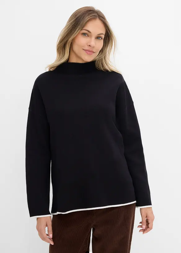 Pull r&eacute;versible en fine maille, bonprix