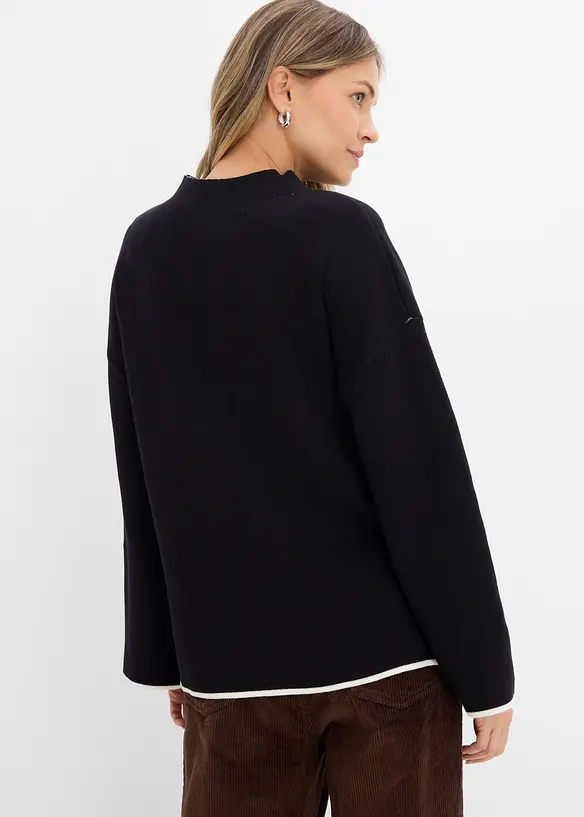 Pull r&eacute;versible en fine maille, bonprix