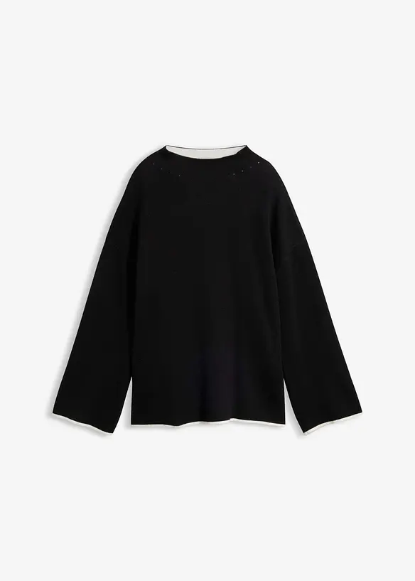 Pull r&eacute;versible en fine maille, bonprix