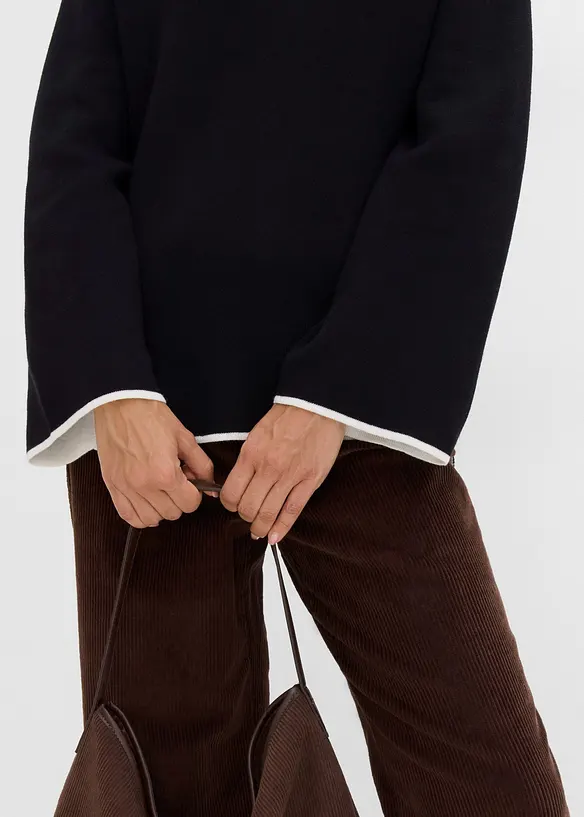 Pull r&eacute;versible en fine maille, bonprix