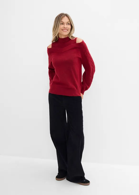 Pull avec d&eacute;coupes sur les &eacute;paules, bonprix