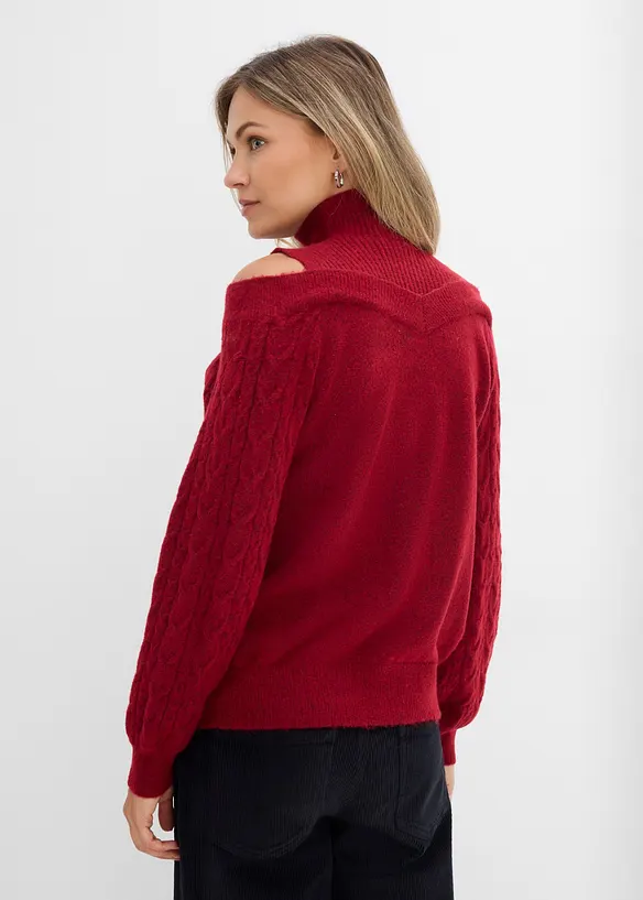 Pull avec d&eacute;coupes sur les &eacute;paules, bonprix