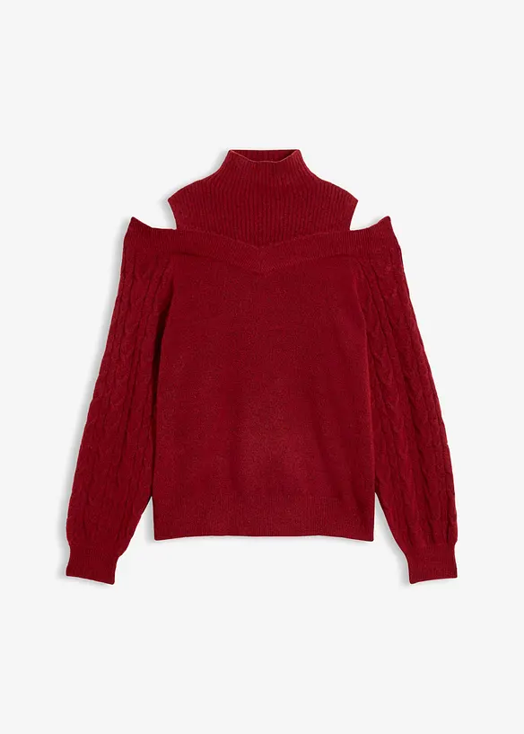 Pull avec d&eacute;coupes sur les &eacute;paules, bonprix