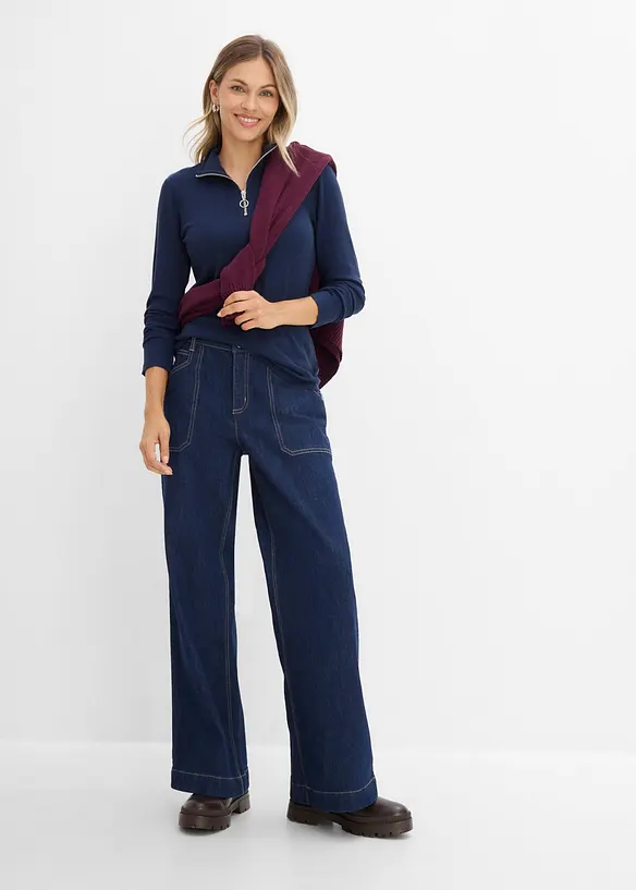 T-shirt c&ocirc;tel&eacute; en viscose douce et extensible, bonprix