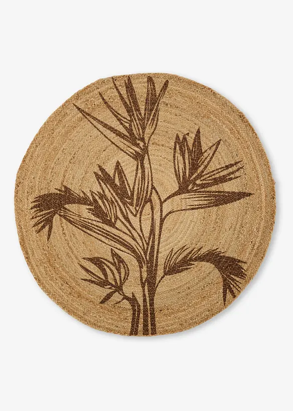 Tapis Kilim rond &agrave; franges, bonprix