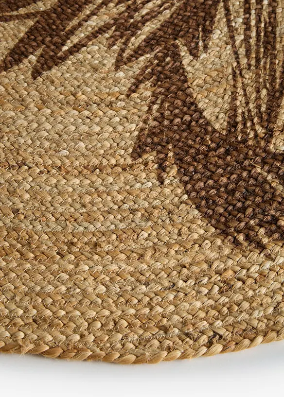 Tapis Kilim rond &agrave; franges, bonprix