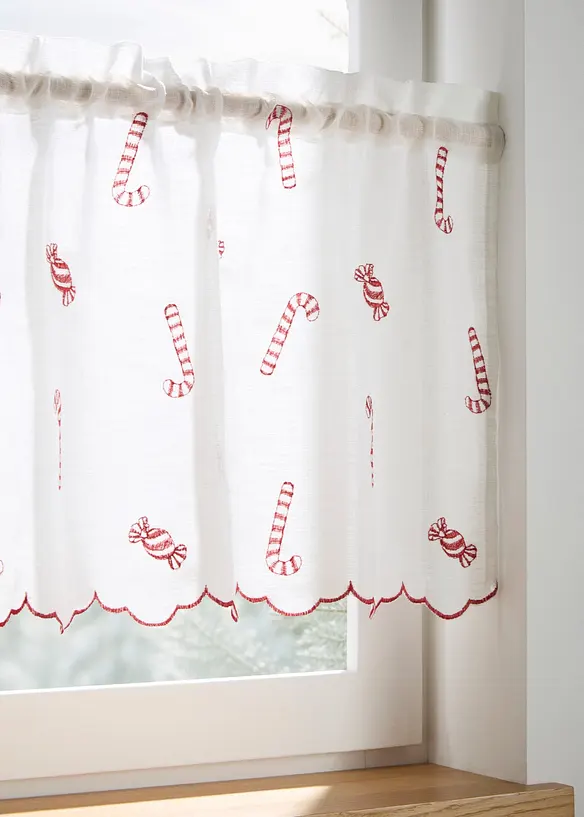 Brise-bise textur&eacute; avec broderies, bonprix