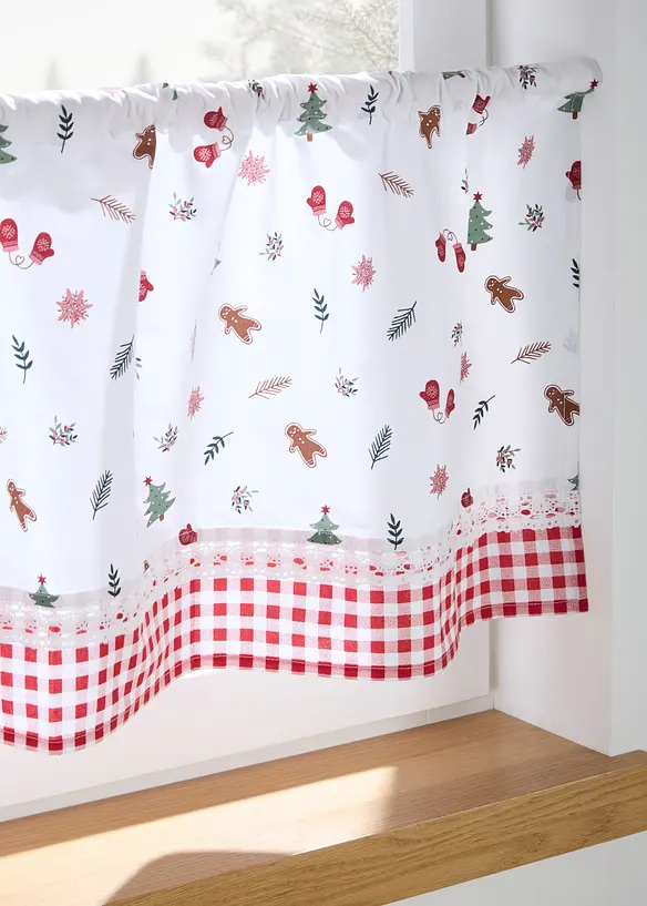 Brise-bise en coton avec dentelle au crochet, bonprix