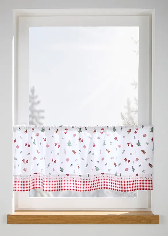 Brise-bise en coton avec dentelle au crochet, bonprix
