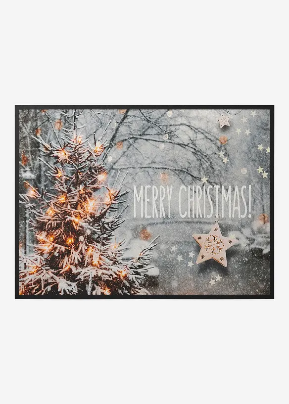 Waschbare Fu&szlig;matte mit weihnachtlichem Statement, bonprix