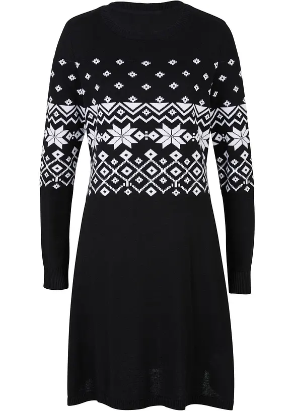 Feinstrickkleid aus Baumwoll-Mix, bonprix
