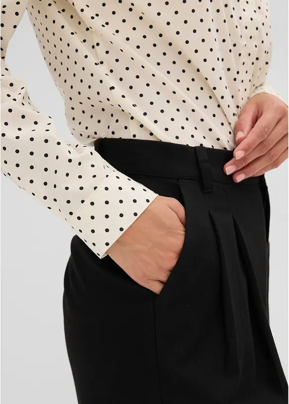 Pantalon large &agrave; pinces, bonprix