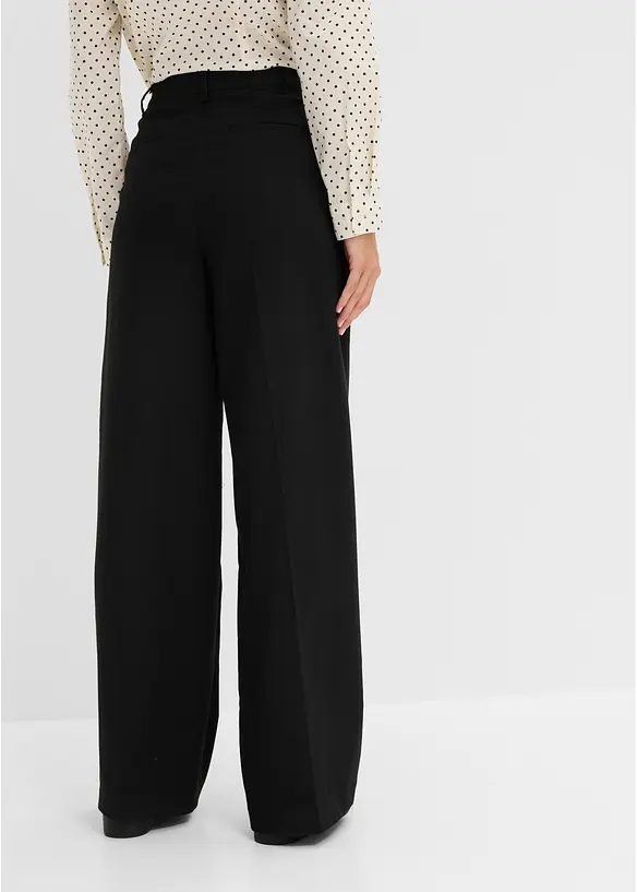 Pantalon large &agrave; pinces, bonprix