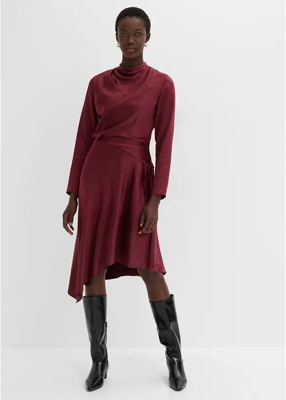 Robe midi en satin, bonprix