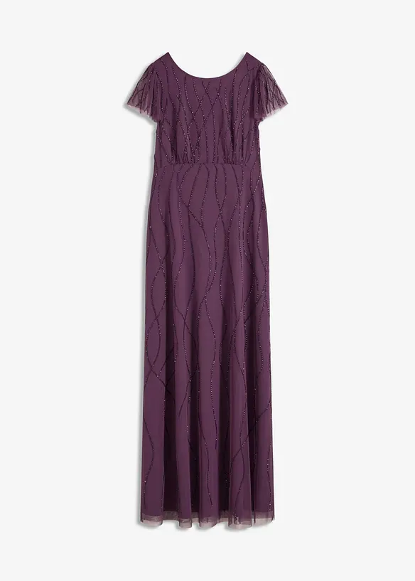 Maxikleid aus zartem T&uuml;ll mit Perlenstickerei, bonprix