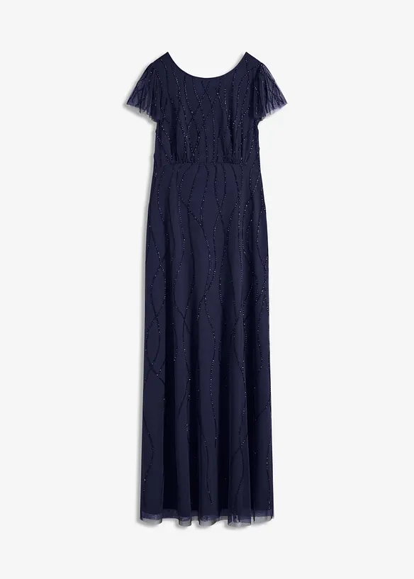 Maxikleid aus zartem T&uuml;ll mit Perlenstickerei, bonprix