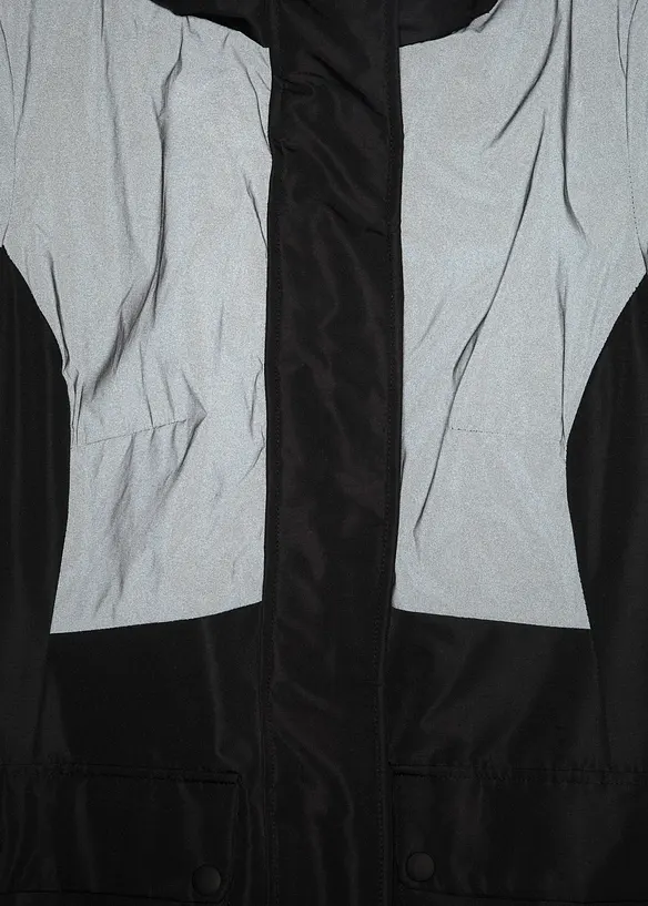 Manteau d&eacute;perlant avec empi&egrave;cement contrastant r&eacute;fl&eacute;chissant, bonprix