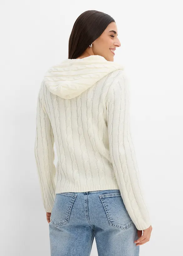 Gilet en maille torsad&eacute;e, bonprix