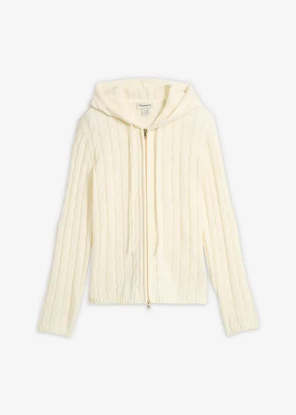 Gilet en maille torsad&eacute;e, bonprix